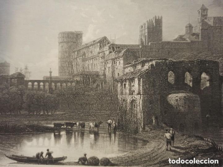 Arte: GRABADO ALC&Aacute;ZAR DE C&Oacute;RDOBA, ORIGINAL,DATADO PLANCHA, 1836, DAVID ROBERTS, 1&ordf; EDICI&Oacute;N PERFECTO