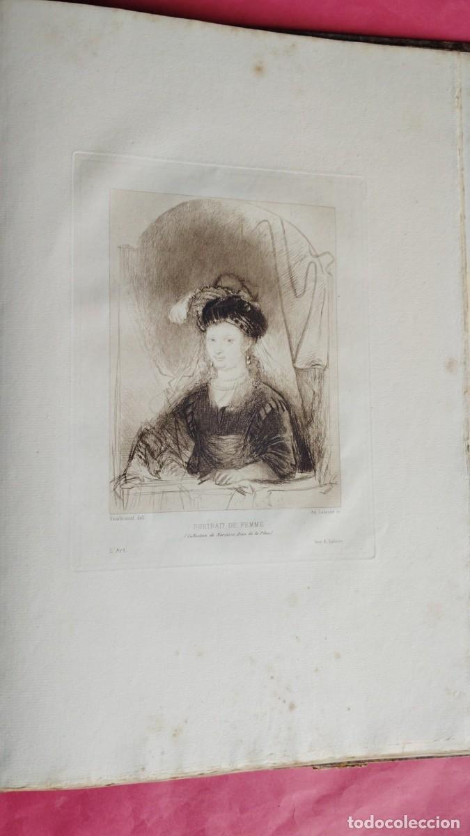 Arte: PORTRAIT DE FEMME.-REMBRANDT.-LALAUZE.-AGUAFUERTE.-GRABADO.-IMPRENTA A. SALMON.-SIGLO XIX.