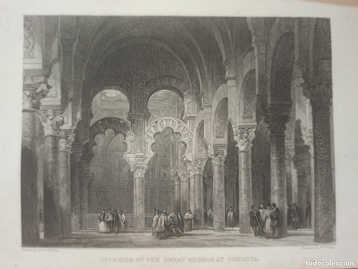 Arte: GRABADO INTERIOR MEZQUITA C&Oacute;RDOBA, ORIGINAL,DATADO PLANCHA, 1836, DAVID ROBERTS, 1&ordf; EDICI&Oacute;N PERFECTO