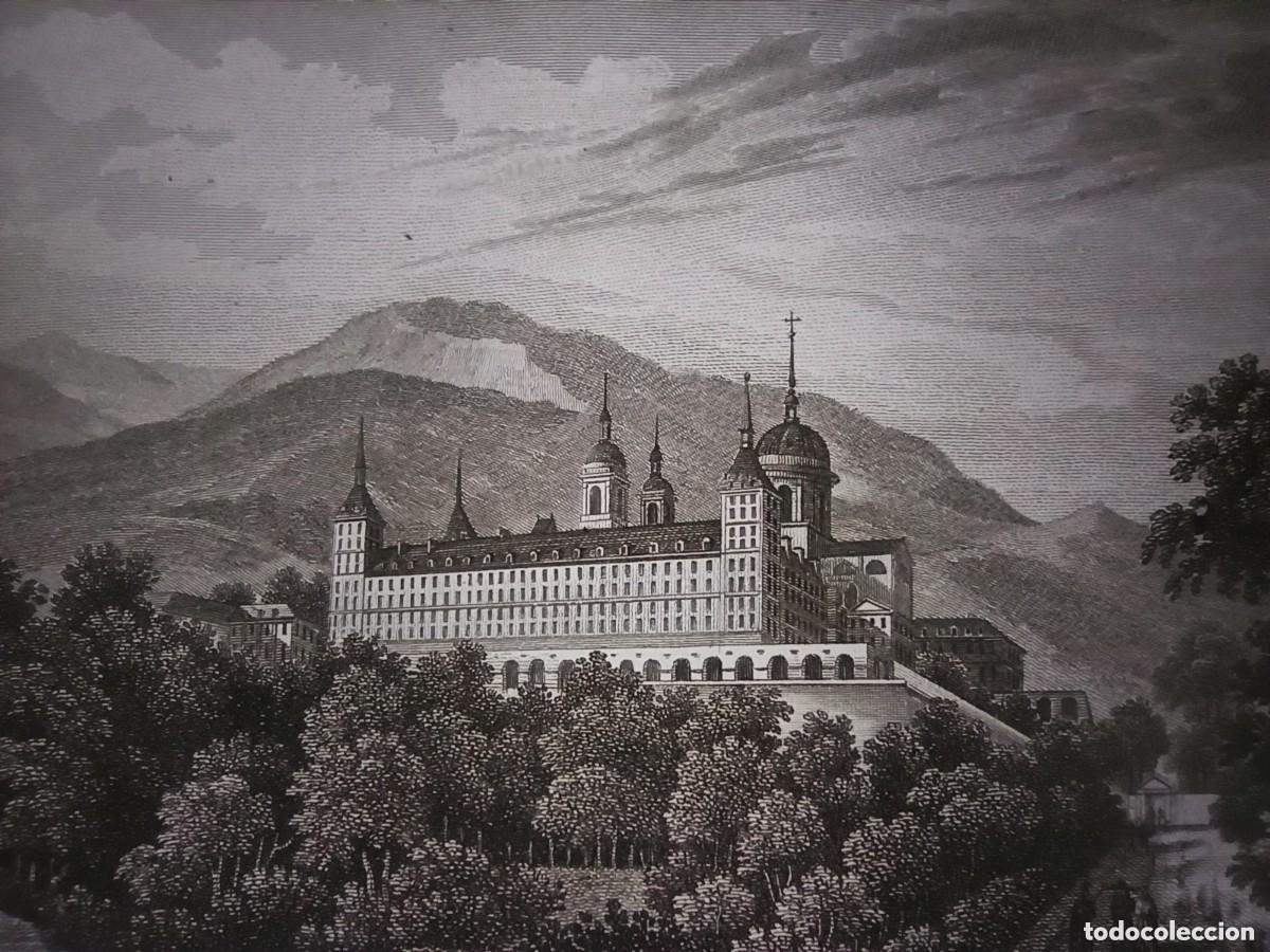 Arte: ESPL&Eacute;NDIDO GRABADO MONASTERIO DEL ESCORIAL, 1828, PARIS, ORIGINAL, LABORDE / GOSSARD
