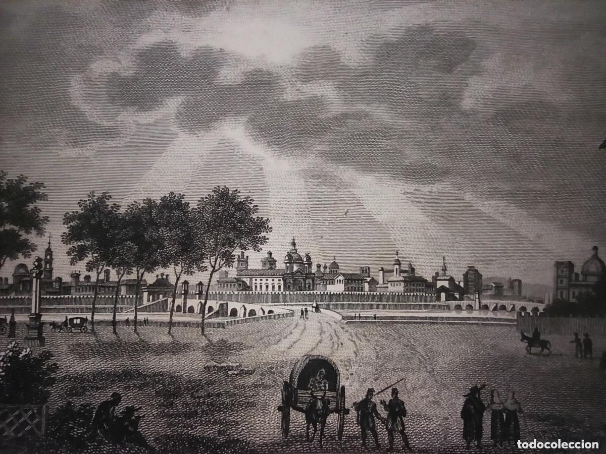 Arte: ESPL&Eacute;NDIDO GRABADO VISTA DE LA ALAMEDA DE VALENCIA, 1828, PARIS, ORIGINAL, LABORDE /SCHOEDER.