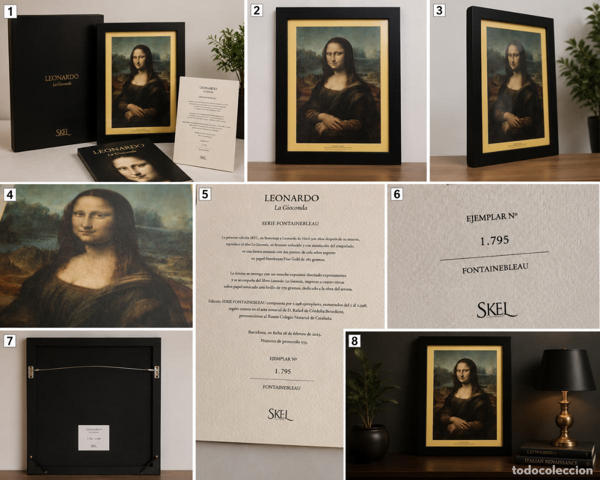 Arte: Leonardo La Gioconda SKEL edici&oacute;n limitada n&ordm;1795 Fontainebleau + certificado
