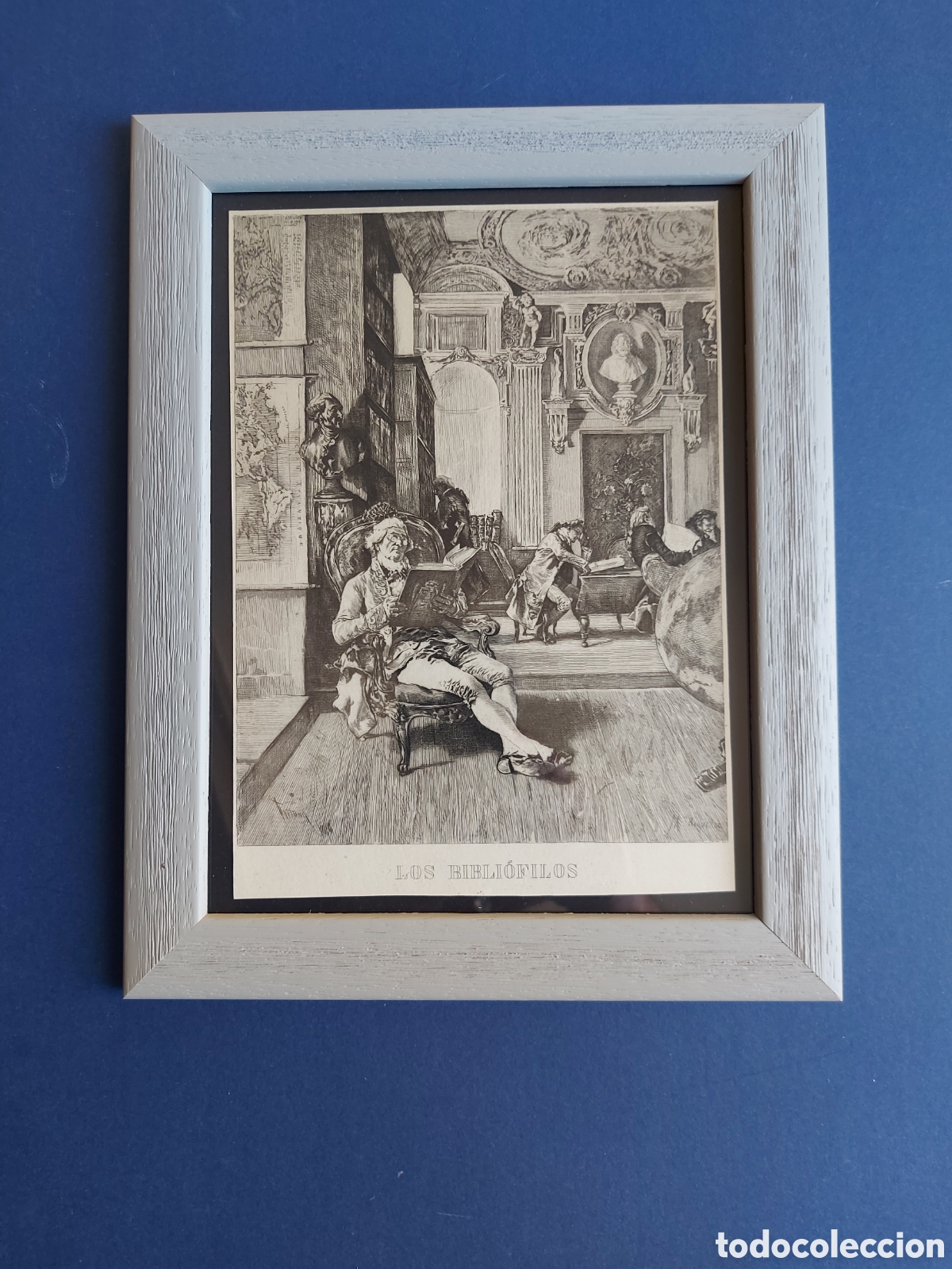 Arte: MARIANO FORTUNY&rdquo; LOS BIBLI&Oacute;FILOS&rdquo; GRABADO 1870