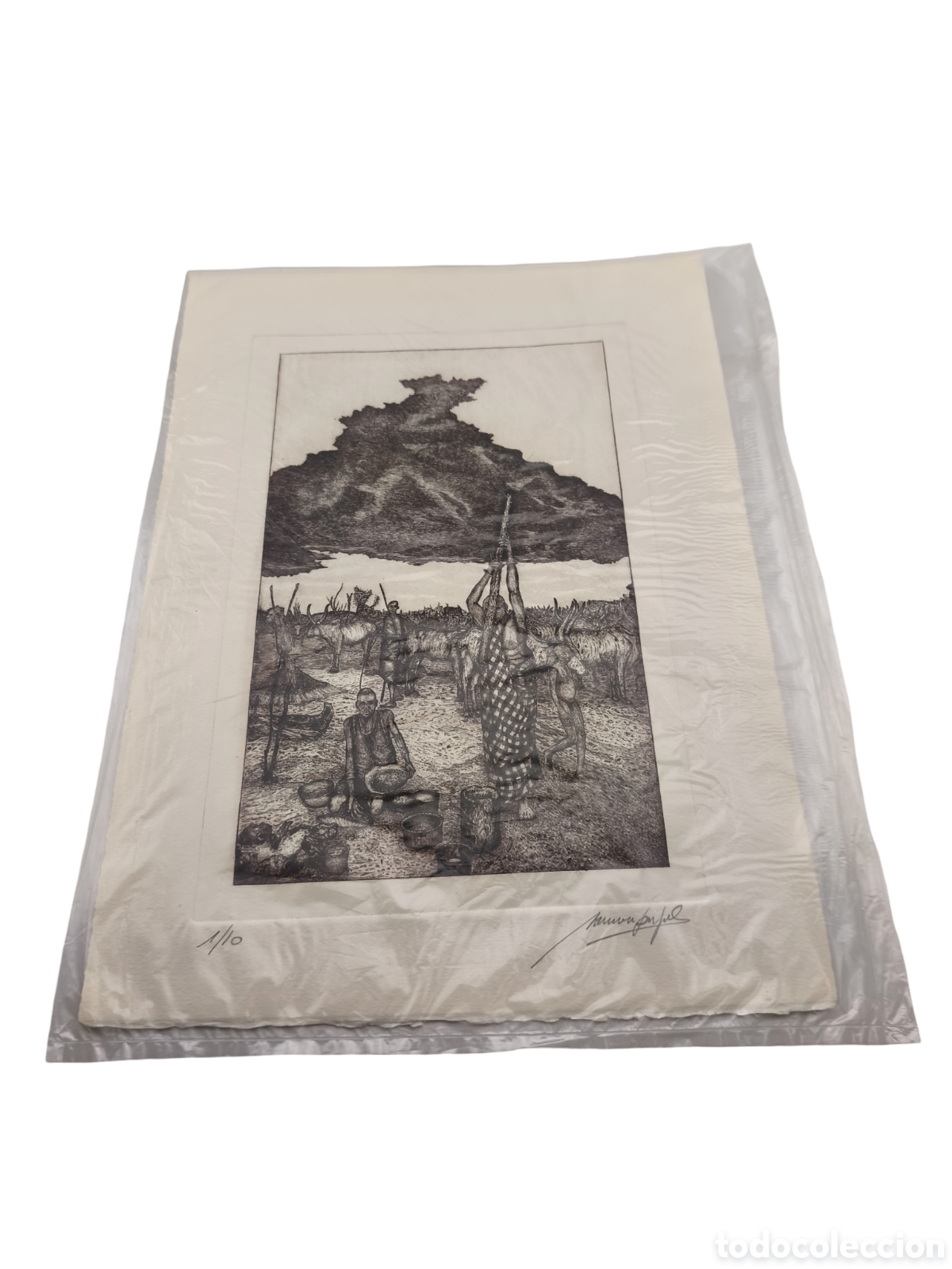 Art: RAM&Oacute;N PUJOL - &rdquo;DINKAS&rdquo; - EDICI&Oacute;N LIMITADA 1/10 - FIRMADA Y CERTIFICADA - 48x35 CM