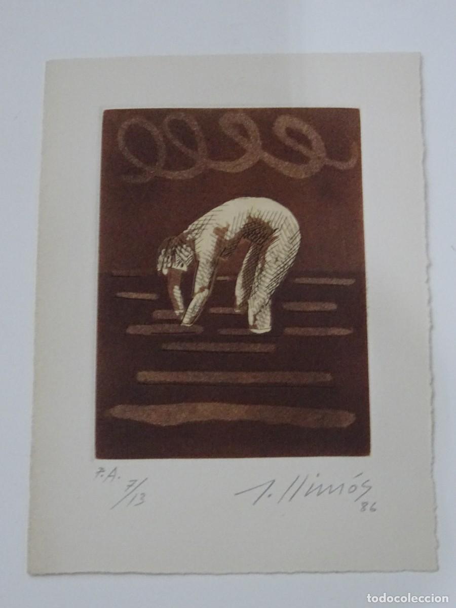 Arte: Robert Llim&oacute;s - Grabado Punta Seca de Robert Llim&oacute;s 7/13 PA / A&ntilde;o 1986 / 14,5x20cm
