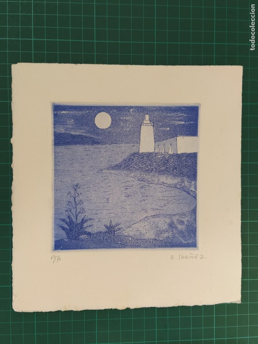 Art: CONCHA IBA&Ntilde;EZ - FIRMADO A LAPIZ - GRABADO ANTIGUO - VER FOTOS -(K-15.407)