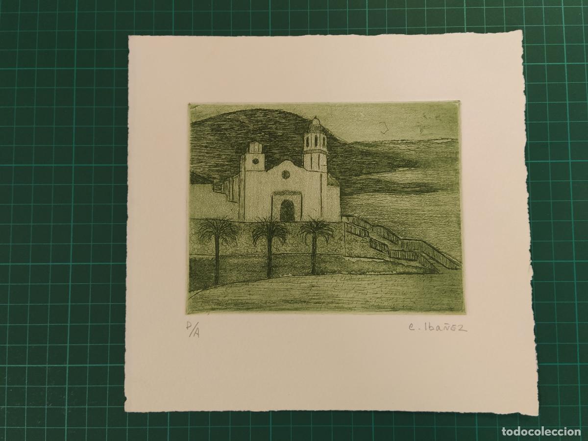 Arte: CONCHA IBA&Ntilde;EZ - FIRMADO A LAPIZ - GRABADO ANTIGUO - VER FOTOS -(K-15.412)