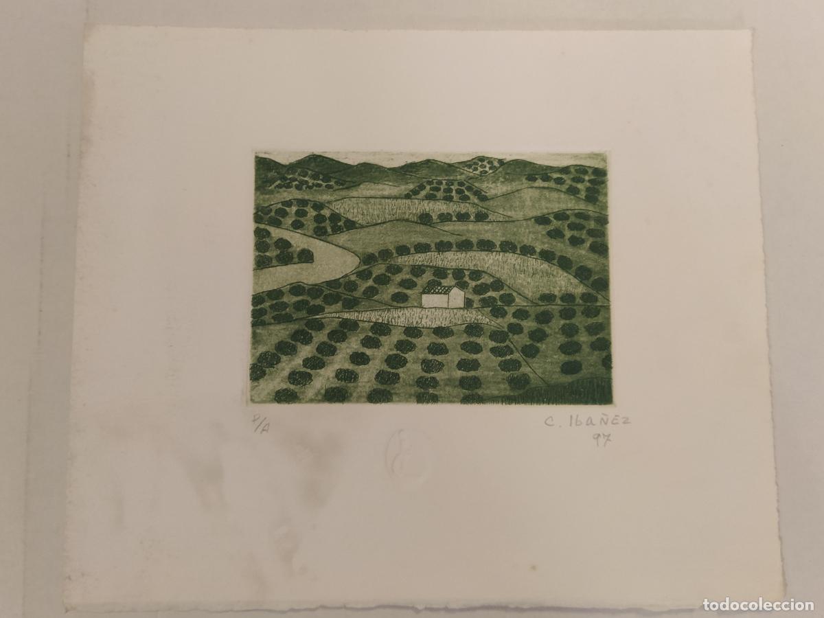 Arte: CONCHA IBA&Ntilde;EZ - FIRMADO A LAPIZ - GRABADO ANTIGUO - VER FOTOS -(V-28.177)