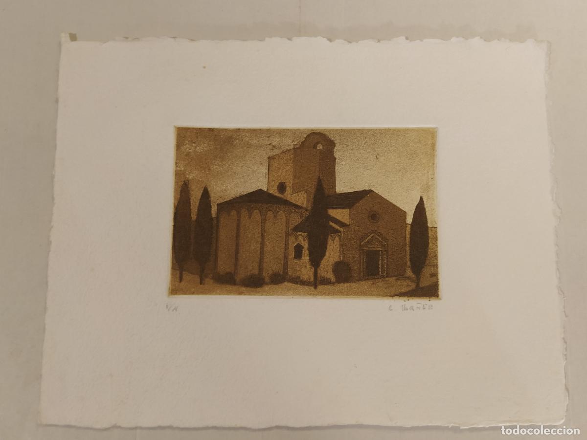 Arte: CONCHA IBA&Ntilde;EZ - FIRMADO A LAPIZ - GRABADO ANTIGUO - VER FOTOS -(V-28.179)