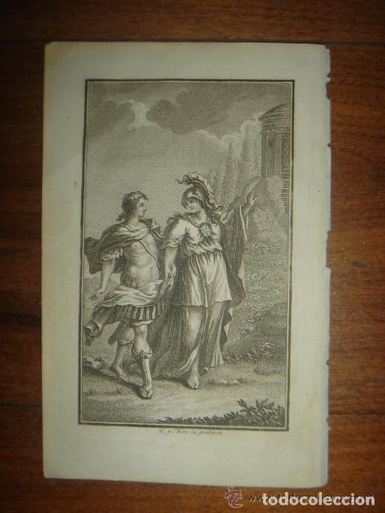 Arte: GRABADO MITOL&Oacute;GICO, AVENTURAS DE TEL&Eacute;MACO, ORIGINAL, MADRID,1822, 200 A&Ntilde;OS DE ANTIGUEDAD , PERFECTO.