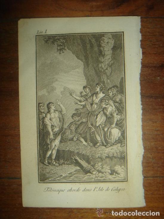 Arte: GRABADO MITOL&Oacute;GICO, AVENTURAS DE TEL&Eacute;MACO, ORIGINAL, MADRID,1822, 200 A&Ntilde;OS DE ANTIGUEDAD , PERFECTO.