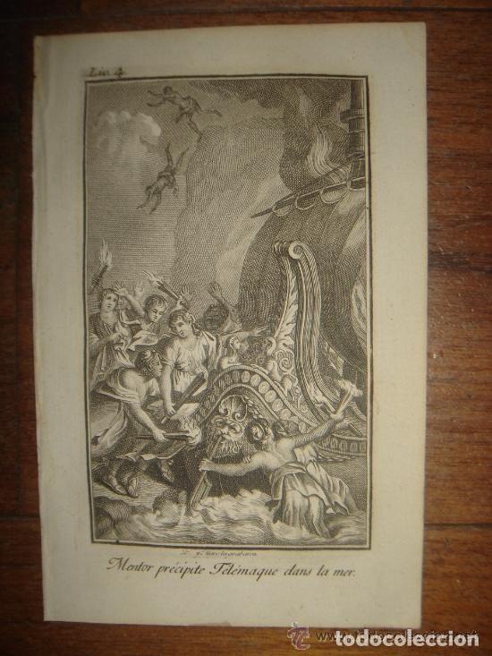Arte: GRABADO MITOL&Oacute;GICO, AVENTURAS DE TEL&Eacute;MACO, ORIGINAL, MADRID,1822, 200 A&Ntilde;OS DE ANTIGUEDAD , PERFECTO.