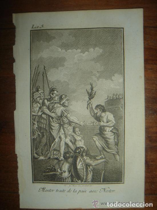 Arte: GRABADO MITOL&Oacute;GICO, AVENTURAS DE TEL&Eacute;MACO, ORIGINAL, MADRID,1822, 200 A&Ntilde;OS DE ANTIGUEDAD , PERFECTO.