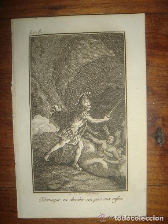 Kunst: GRABADO MITOL&Oacute;GICO, AVENTURAS DE TEL&Eacute;MACO, ORIGINAL, MADRID,1822, 200 A&Ntilde;OS DE ANTIGUEDAD , PERFECTO.