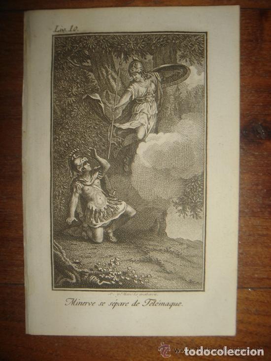Arte: GRABADO MITOL&Oacute;GICO, AVENTURAS DE TEL&Eacute;MACO, ORIGINAL, MADRID,1822, 200 A&Ntilde;OS DE ANTIGUEDAD , PERFECTO.