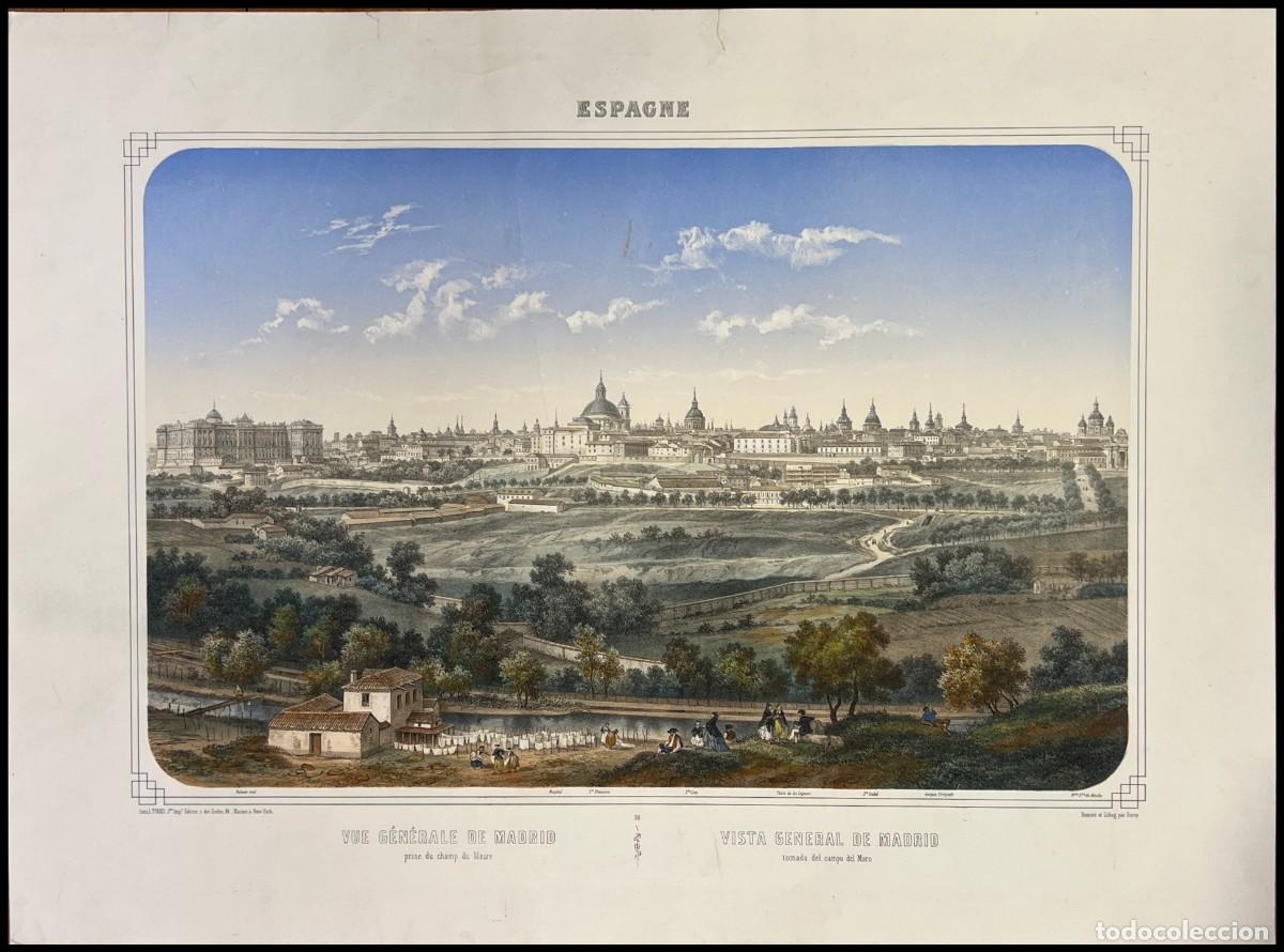 Arte: ISIDORE LAURENT DEROY - VISTA GENERAL DE MADRID - 1850