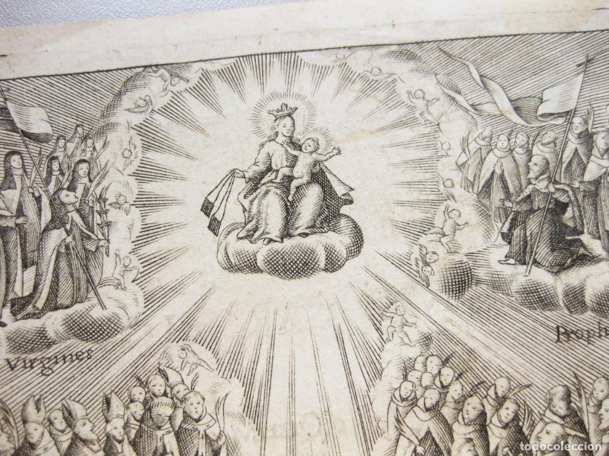 Arte: Grabado del Escapulario del Carmen procente de la hoja de un libro. - Foto 2