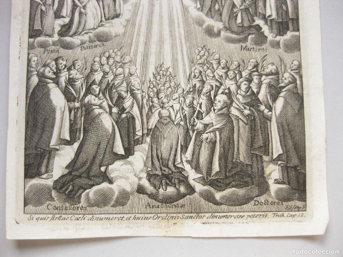 Arte: Grabado del Escapulario del Carmen procente de la hoja de un libro. - Foto 3