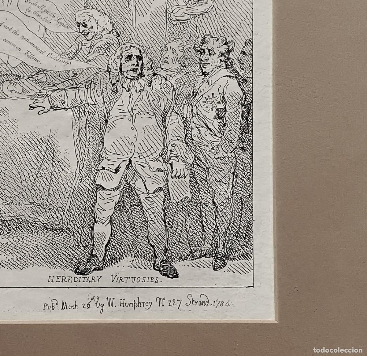 Arte: Thomas Rowlandson The State Auction grabado de 1784 - Foto 4