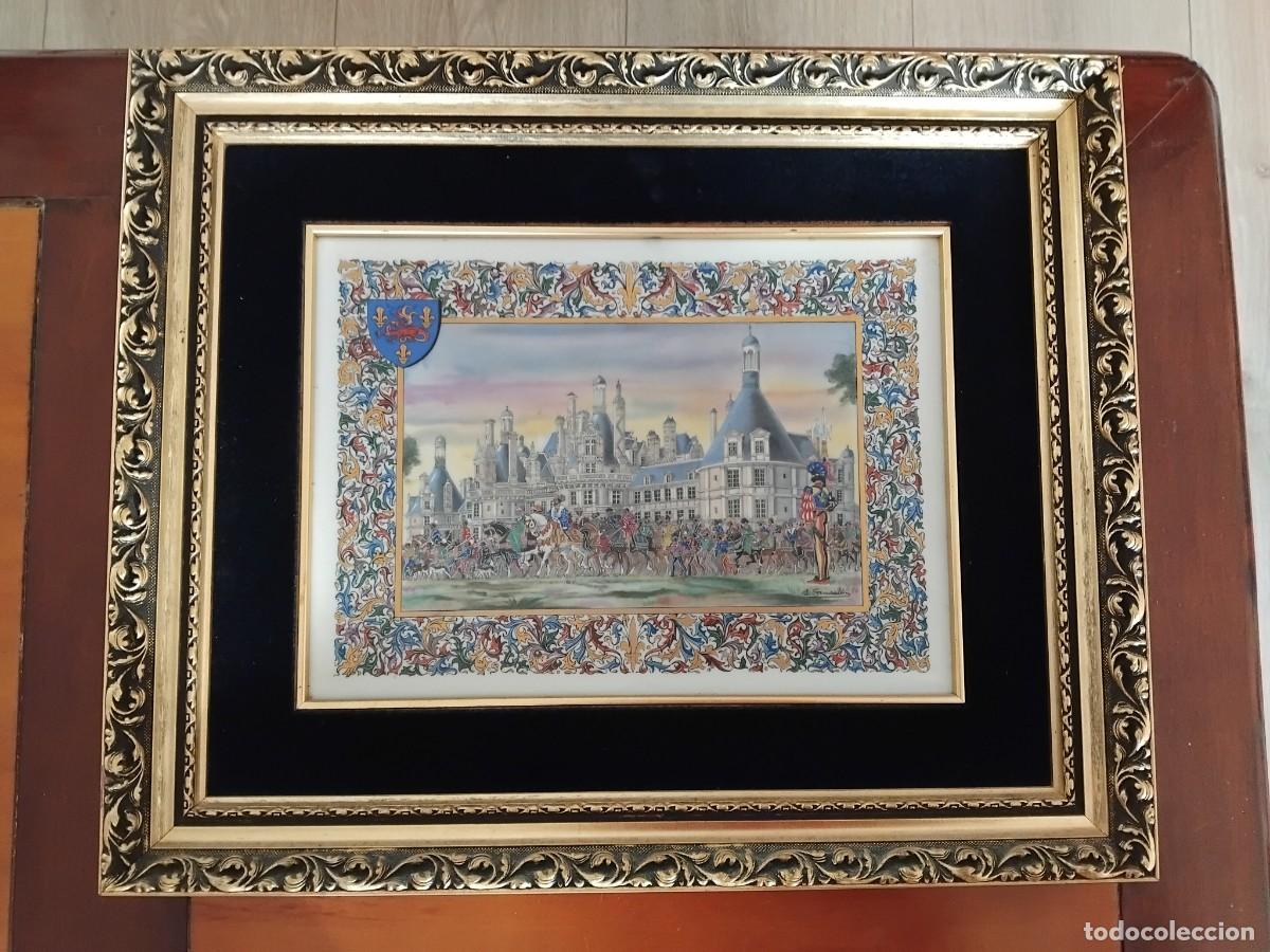 Arte: Plaque porcelaine de Jean Gradassi ch&acirc;teau de Chambord