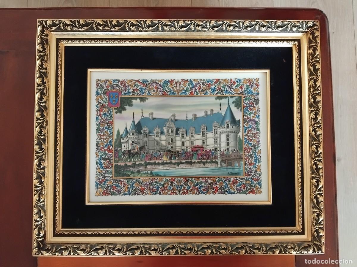 Arte: Plaque porcelaine de Jean Gradassi ch&acirc;teau de AZAY-LE-RIDEAU