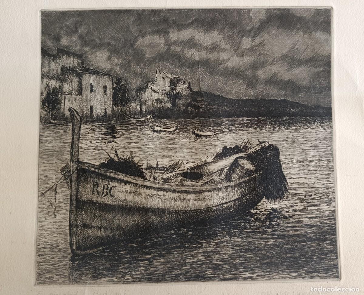 Art: AGUAFUERTE ORIGINAL. PORT DE MA&Oacute;. JOSEP VIVES CAMPOMAR. 5/70. MENORCA.