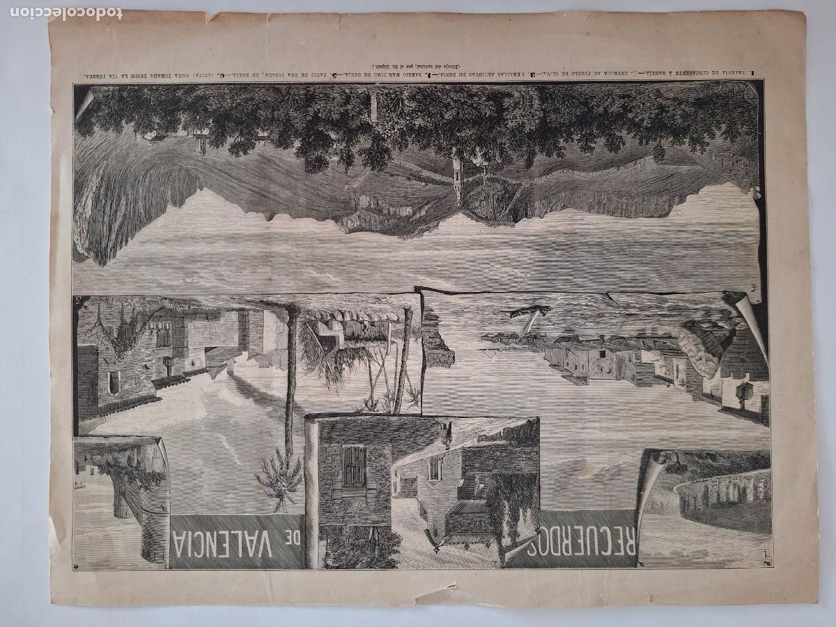 Arte: RECUERDO DE VALENCIA TRANVIA CARCAGENTE A GANDIA ENTRADA OLIVA MURALLAS DENIA VISTA JATIVA RV