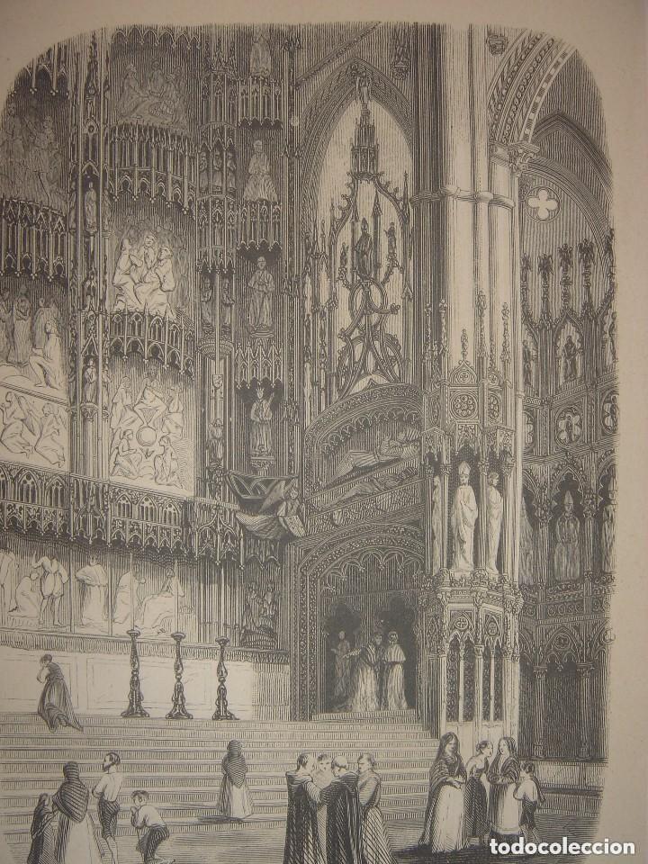 Arte: GRABADO CAPILLA DE LA CATEDRAL DE TOLEDO,1848,PARIS, DE CUENDIAS, ESPL&Eacute;NDIDO ESTADO
