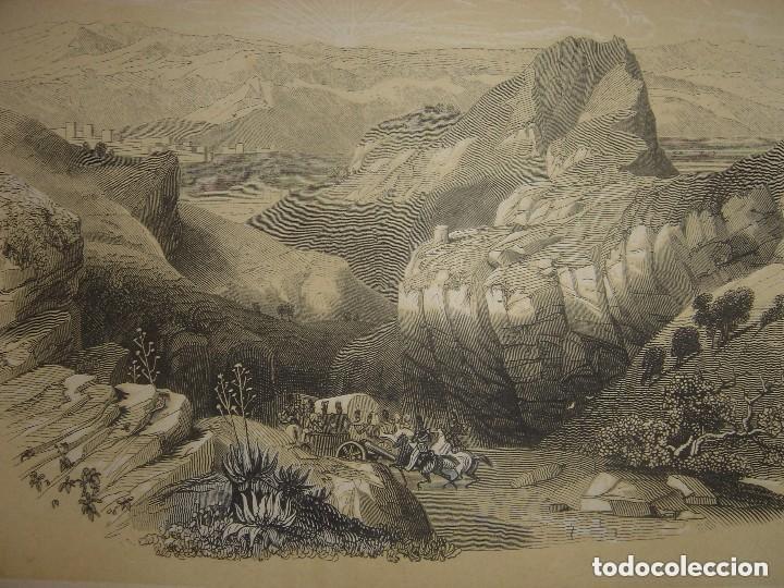 Arte: GRABADO ENTRADA A LA CIUDAD DE GRANADA, 1848,PARIS, DE CUENDIAS, ESPL&Eacute;NDIDO ESTADO