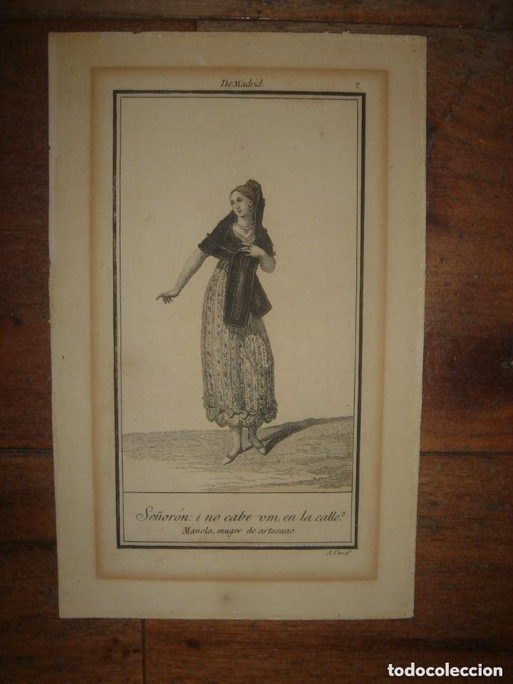 Arte: GRABADO MANOLA, MADRID, ORIGINAL, ENTORNO A 1850, RODR&Iacute;GUEZ ONOFRE, MUY BUEN ESTADO