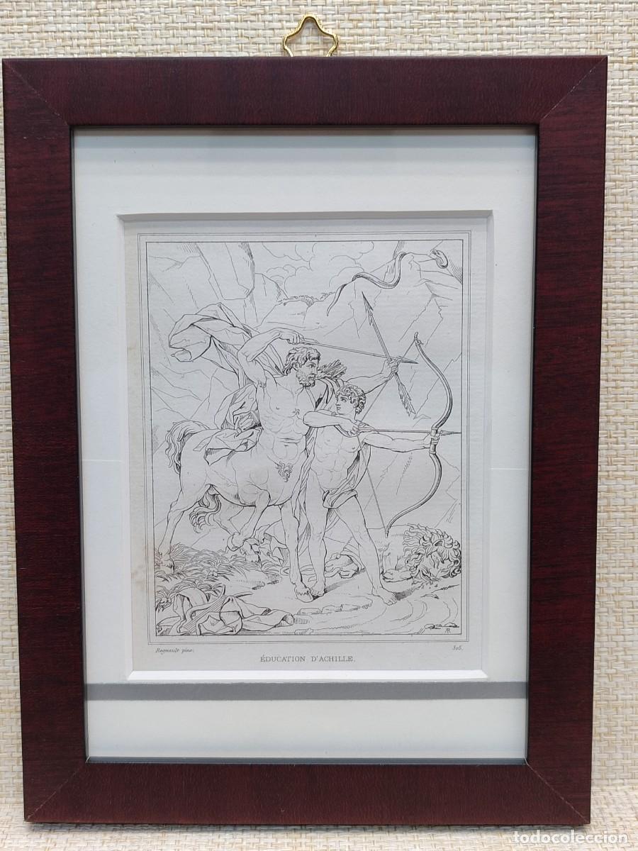 Arte: La educaci&oacute;n de Aquiles. Regnault. Musee peinture et de sculpture. Reveil. S. XIX. cuadro. Mitologia
