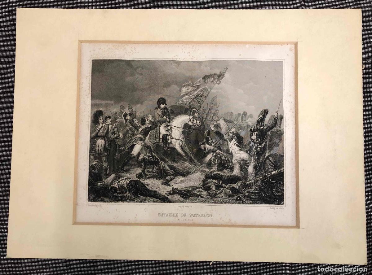 Arte: GRABADO CALCOGRAFICO BATALLA DE WATERLOO BATAILLE DE WATERLOO. 18 JUIN 1815. NAPOLEON