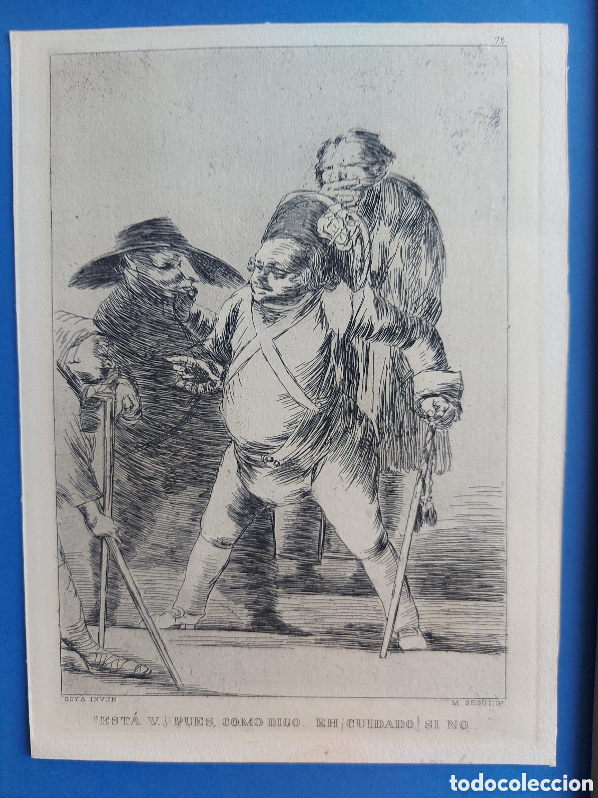 Arte: GOYA&rdquo; SERIE LOS CAPRICHOS&rdquo; AGUAFUERTE - Foto 3