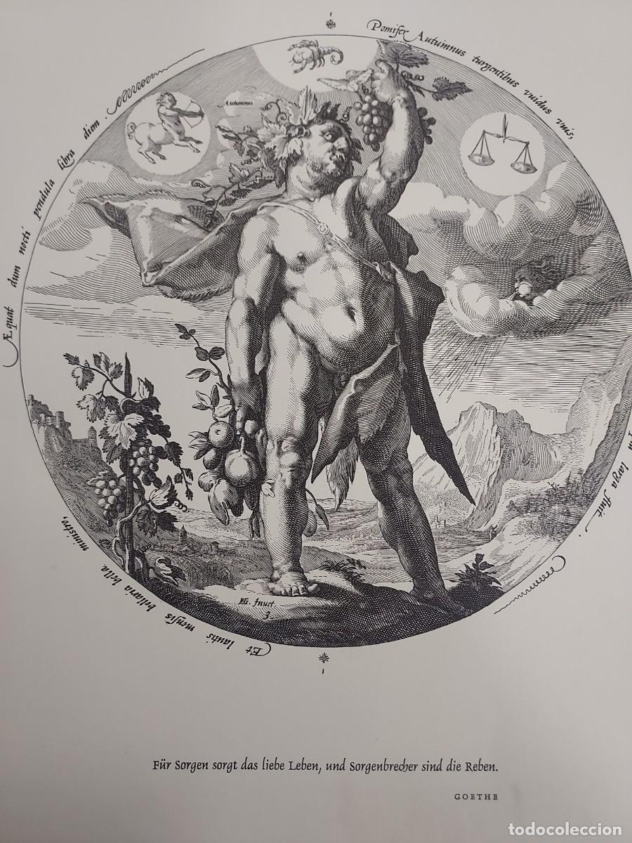 Arte: Grabado, reproducci&oacute;n moderna. Oto&ntilde;o (Autumnus) - Jacob Matham / Hendrick Goltzius (30 x 38 cm)