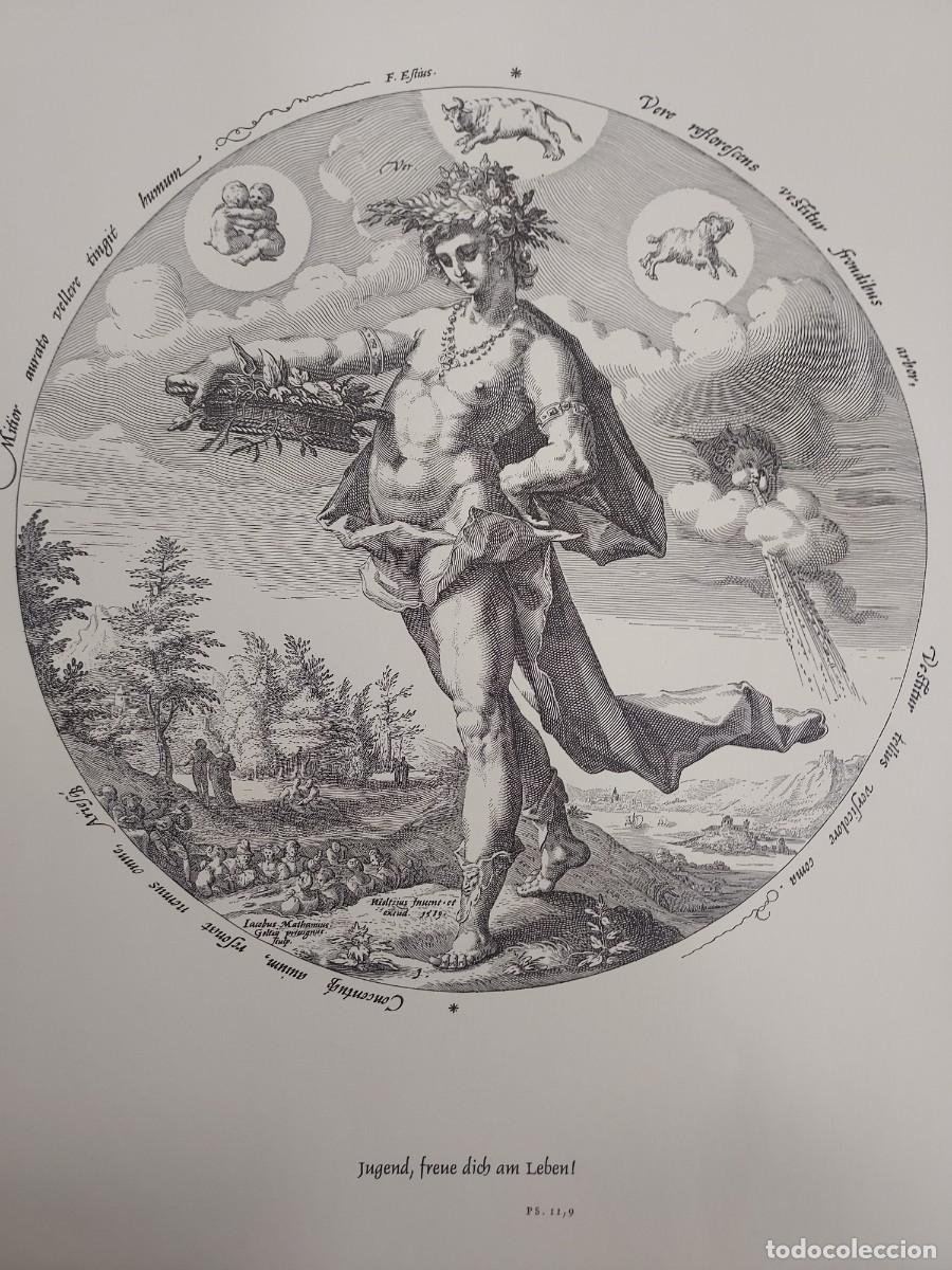Arte: Grabado, reproducci&oacute;n moderna. La Primavera (Ver) - Jacob Matham / Hendrick Goltzius (30 x 38 cm)