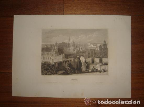 Arte: GRABADO VISTA DE JEREZ, C&Aacute;DIZ, ROBERTS,ORIGINAL,HIDLBURGHAUSEN, 1840, ESPL&Eacute;NDIDO ESTADO