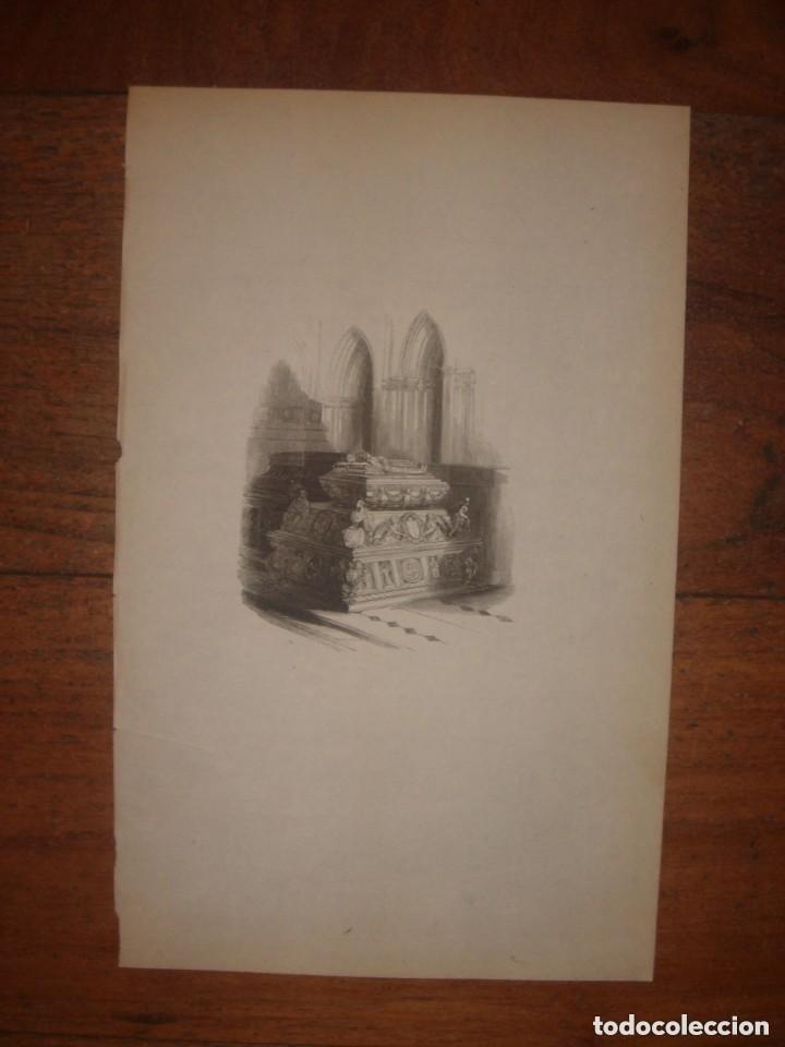 Arte: INFRECUENTE XILOGRAF&Iacute;A TUMBA REYES CAT&Oacute;LICOS, GRANADA, ORIGINAL, 1835, DAVID ROBERTS, 1&ordf;EDICI&Oacute;N.