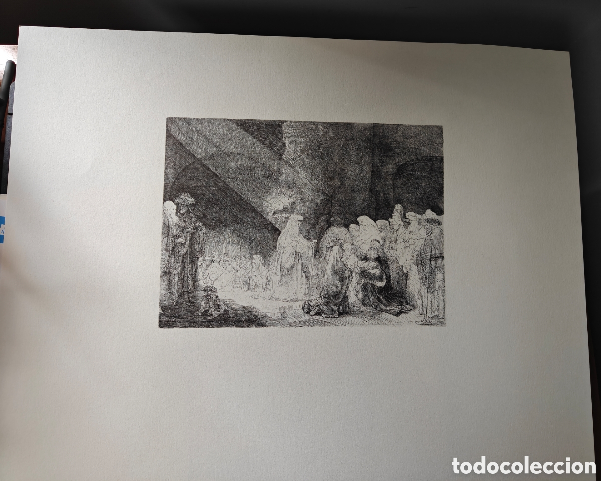 Arte: L&aacute;mina Exenta N.&ordm; 796 &rdquo;La Anunciaci&oacute;n&rdquo; - La Biblia de Rembrandt (Artika/Planeta/Rijksmuseum)