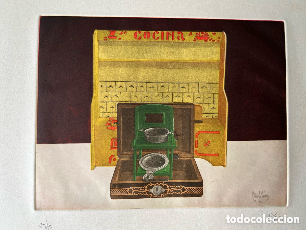 Arte: Grabado del pintor Manolo G&oacute;mez - Firmado y numerado