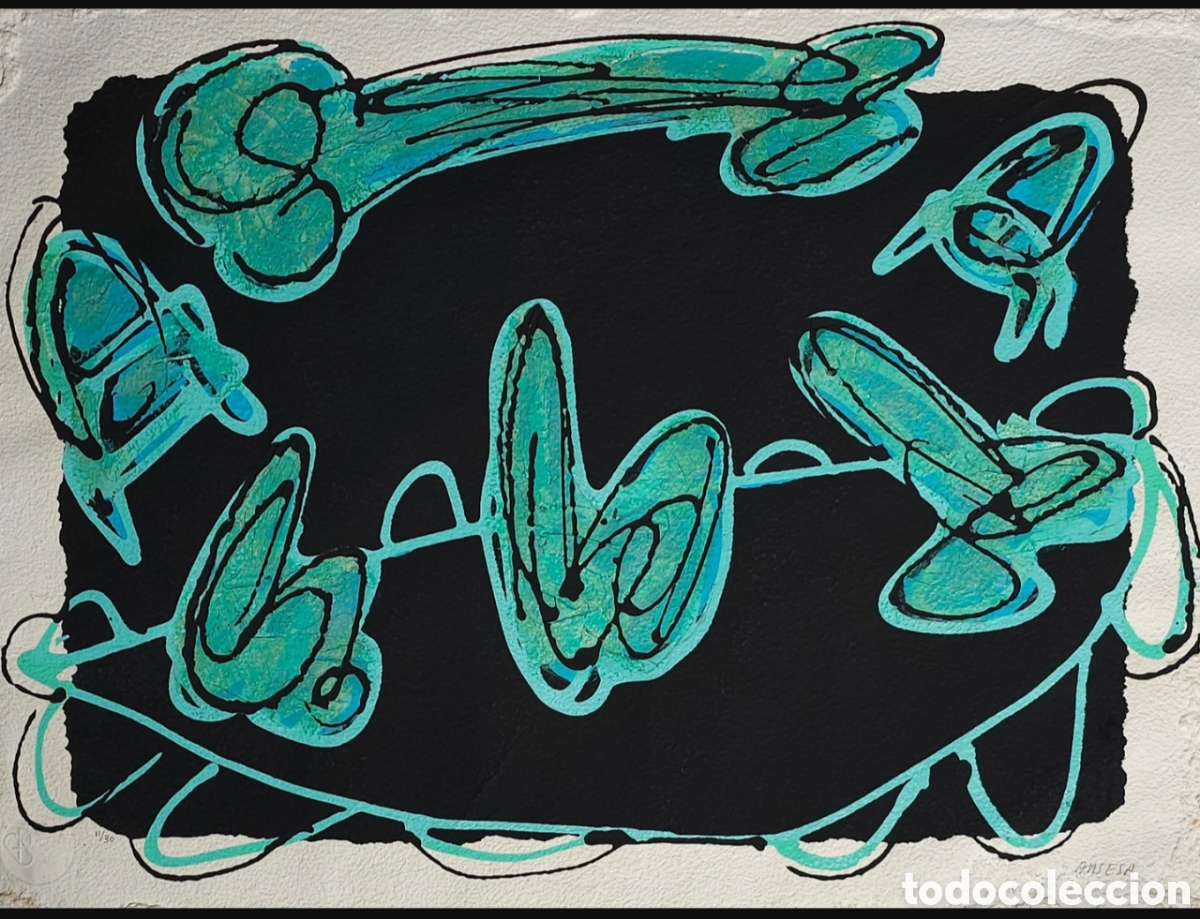 Arte: ENRIC ANSESA. T&Eacute;CNICA MIXTA SOBRE GRABADO, gran tama&ntilde;o