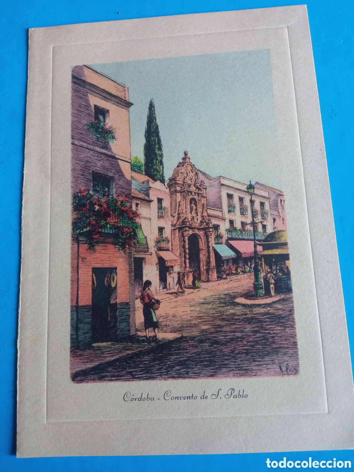 Arte: Bonito grabado, C&oacute;rdoba, Convento de San Pablo, mide 16,7x11,5cm