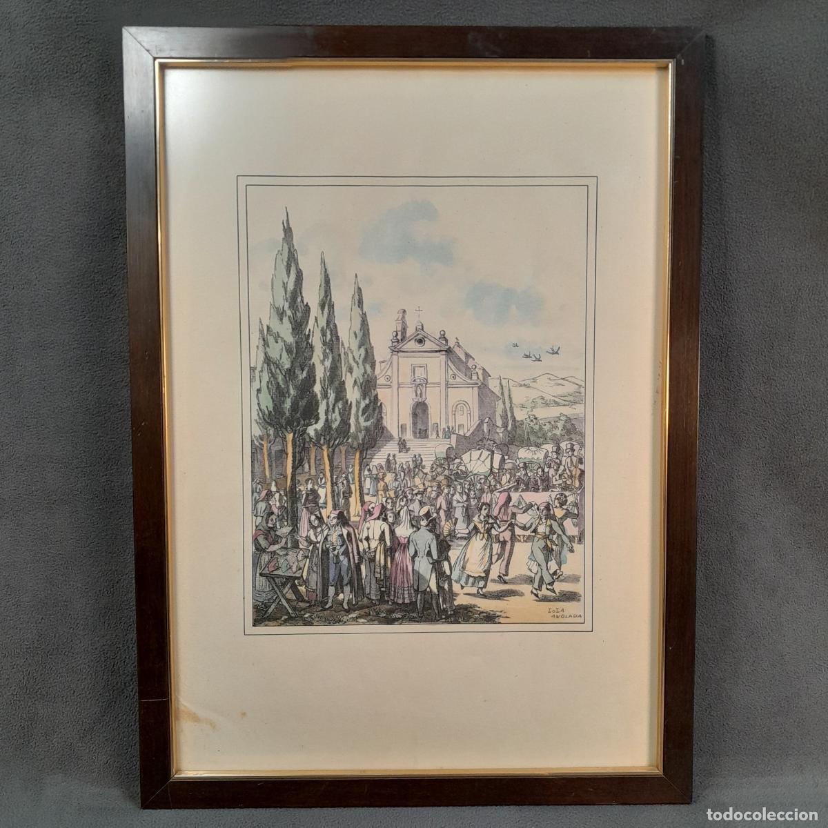 Art: B-1904. OBRA: &rdquo;BALL DE SANT ISIDRE&rdquo; DE LOLA ANGLADA. L&Aacute;PIZ Y ACUARELA. SIGLO XX.