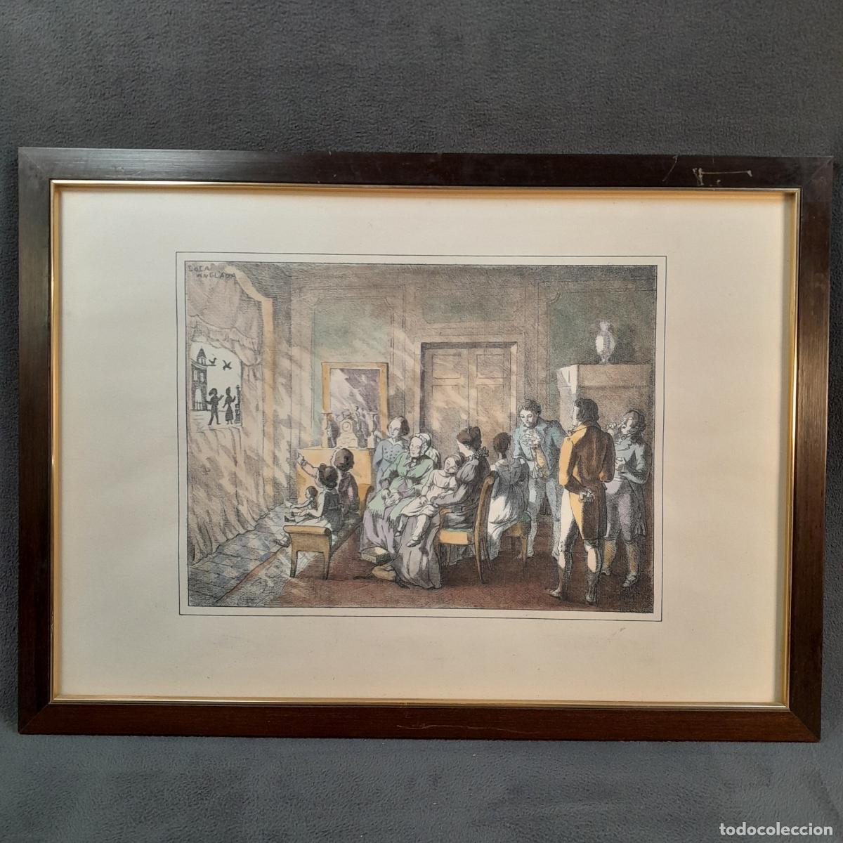 Arte: B-1901. OBRA: &rdquo;OMBRES XINESES&rdquo; DE LOLA ANGLADA. ACUARELA Y L&Aacute;PIZ. SIGLO XX.