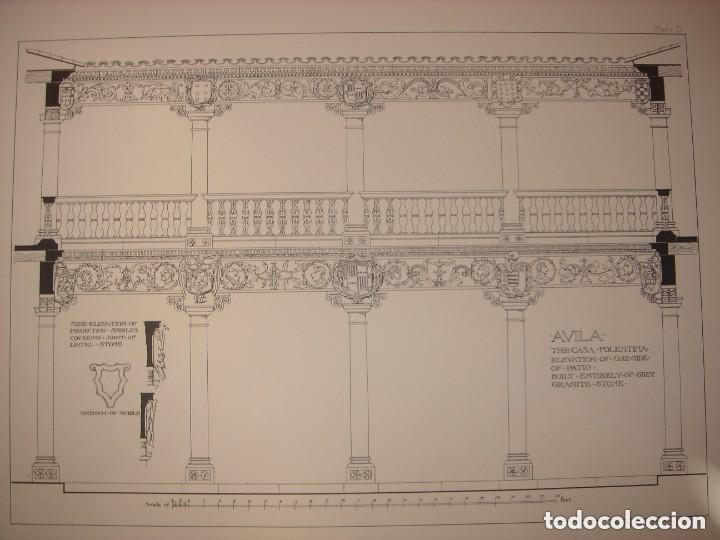 Arte: GRABADO ARQUITECTURA RENACENTISTA,CASA POLENTINA, &Aacute;VILA, PATIO Y DETALLES, 1893, PRENTICE