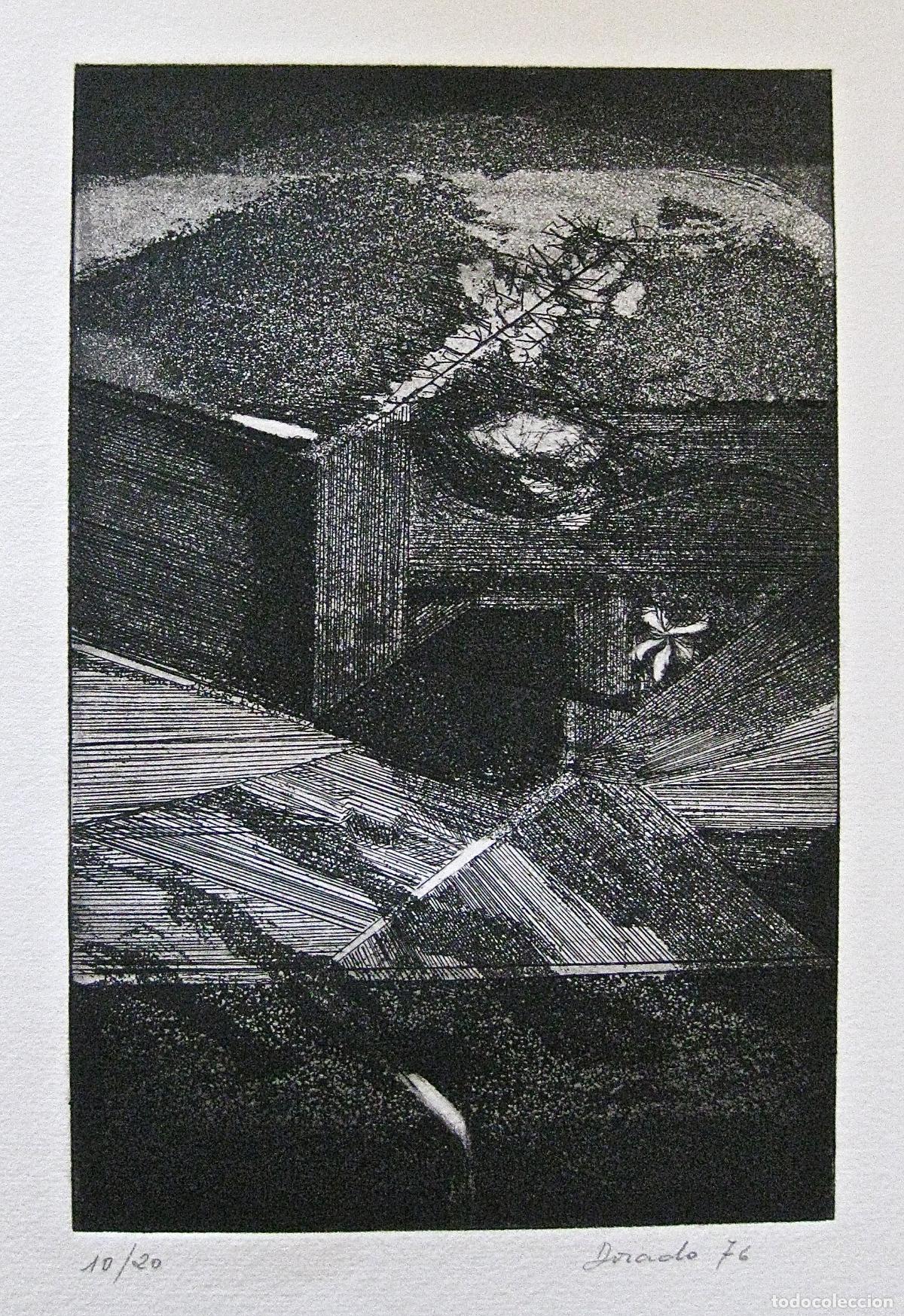 Arte: 1976. JULIA DORADO * GRABADO ORIGINAL * PAYSES * GRUPO ZARAGOZA * VERA, SANTAMARIA, SAHUN