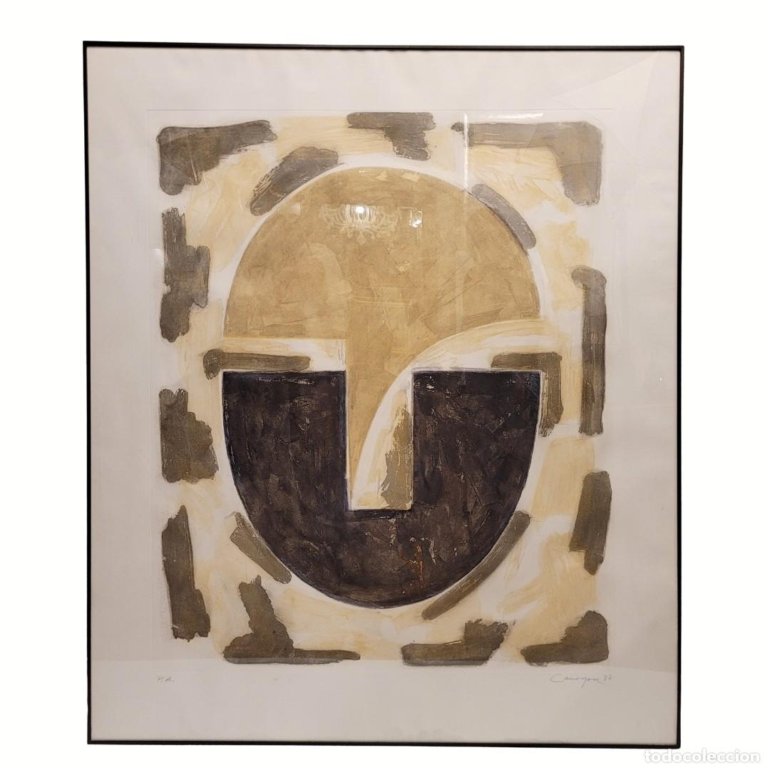 Arte: Aguafuerte &ldquo;Cabeza&rdquo;, Rafael Canogar, prueba de autor, 1987 &ndash; Espa&ntilde;a