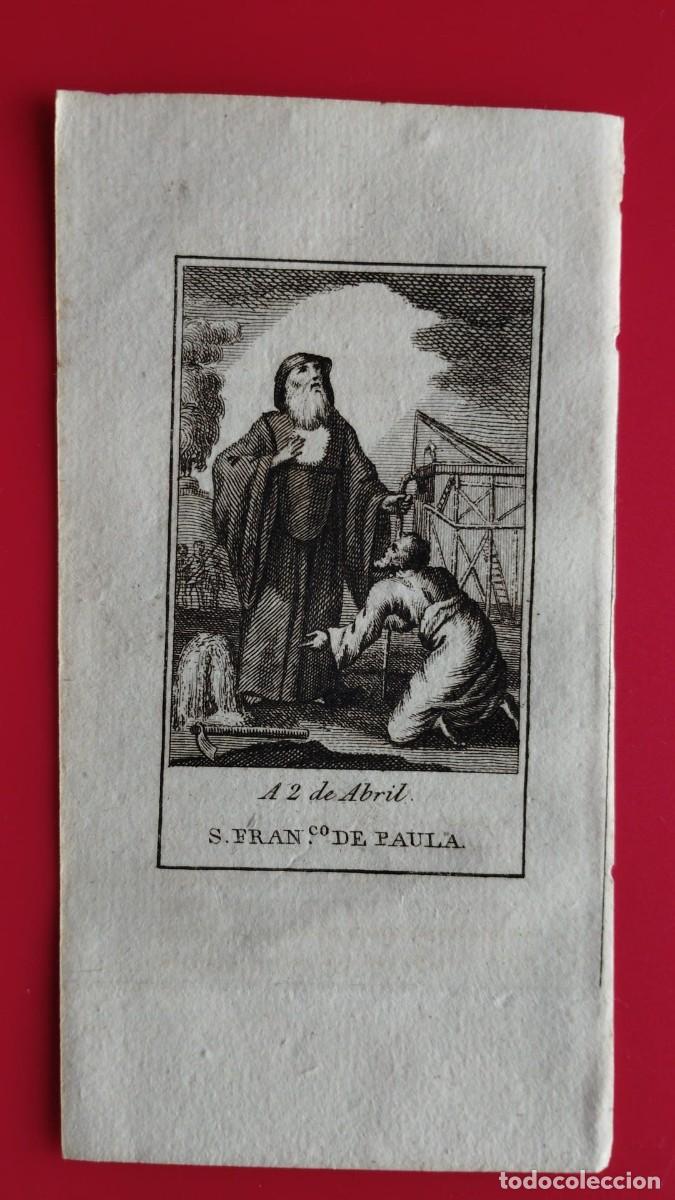 Arte: SAN FRANCISCO DE PAULA.-GRABADO.-A&Ntilde;O 1819.