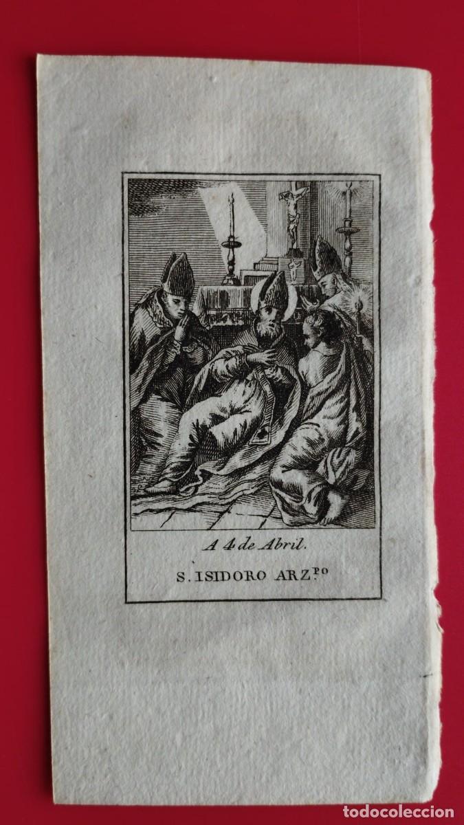 Arte: SAN ISIDORO.-ARZOBISPO.-GRABADO.-A&Ntilde;O 1819.