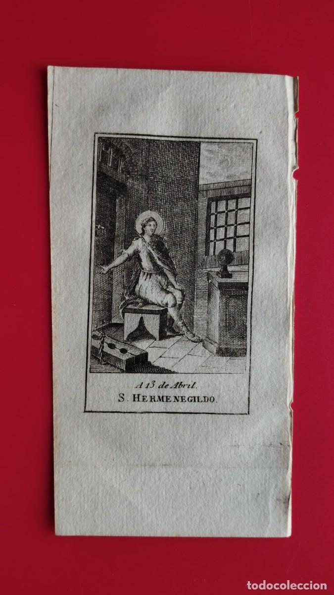 Arte: SAN HERMENEGILDO.-GRABADO.-A&Ntilde;O 1819.