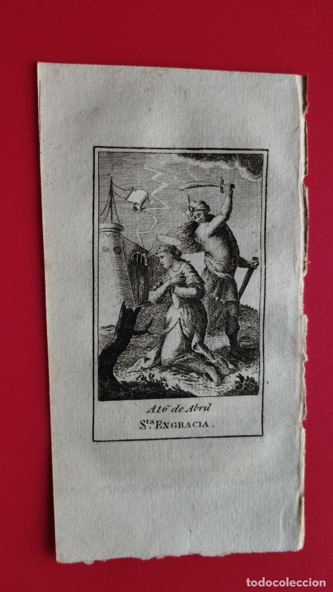 Arte: SANTA ENGRACIA.-GRABADO.-A&Ntilde;O 1819.